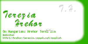 terezia hrehor business card